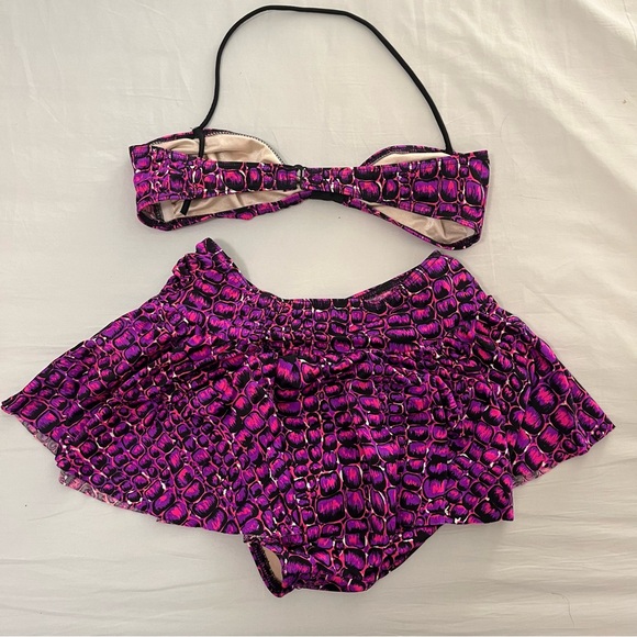 Epic Vintage 80s High Waisted Bikini Skirt Size Small - Picture 6 of 9